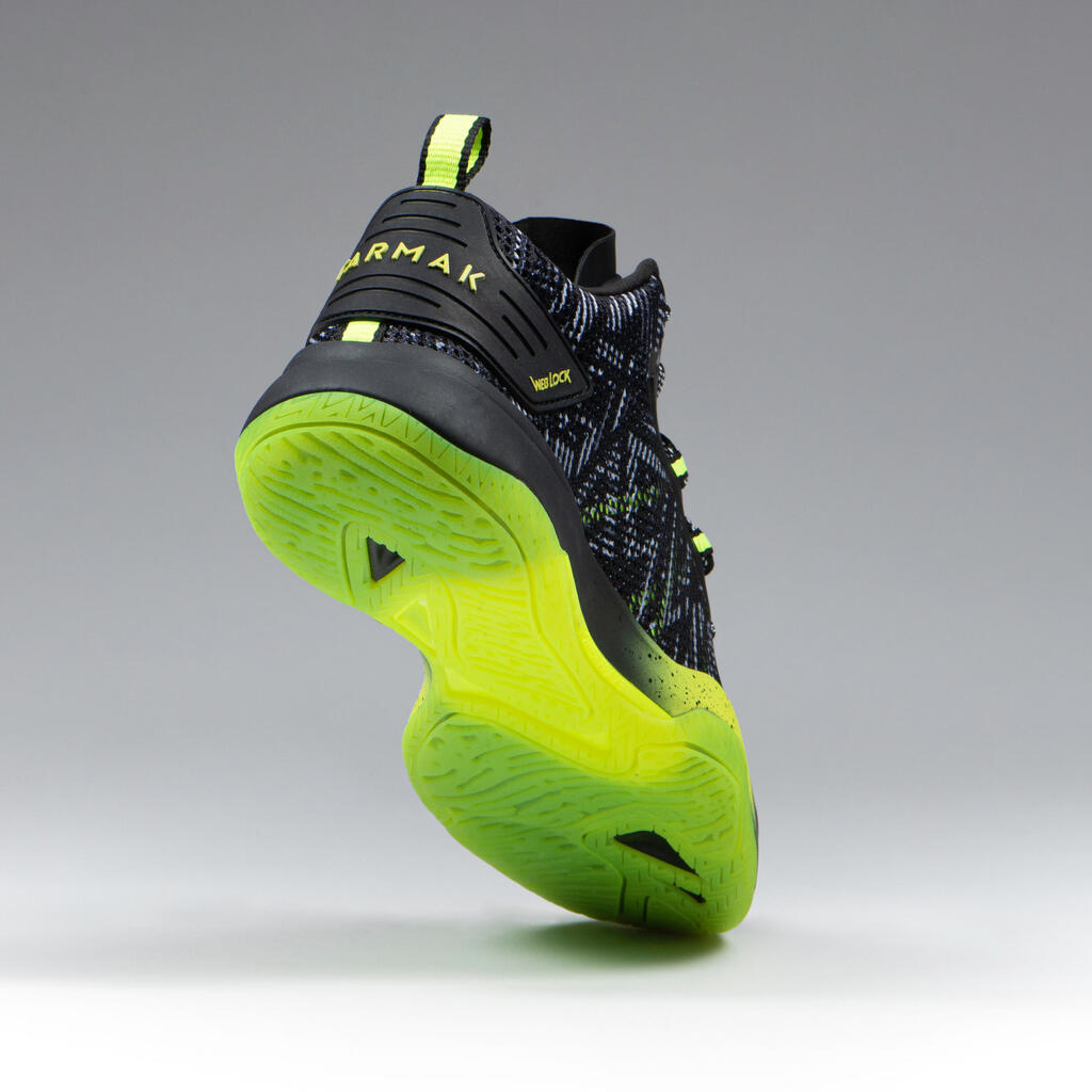 Basketballschuhe SC500 mid Herren/Damen grau/grün