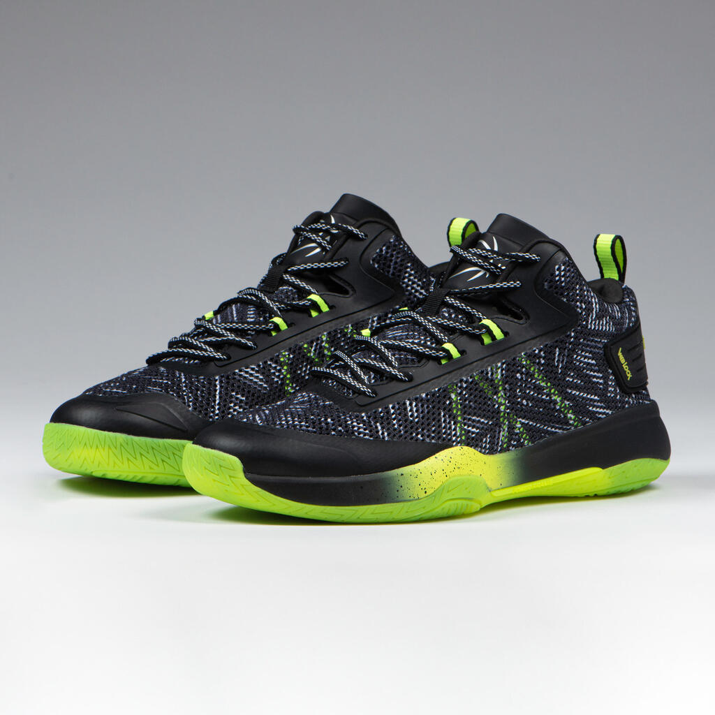 Basketballschuhe SC500 mid Herren/Damen grau/grün