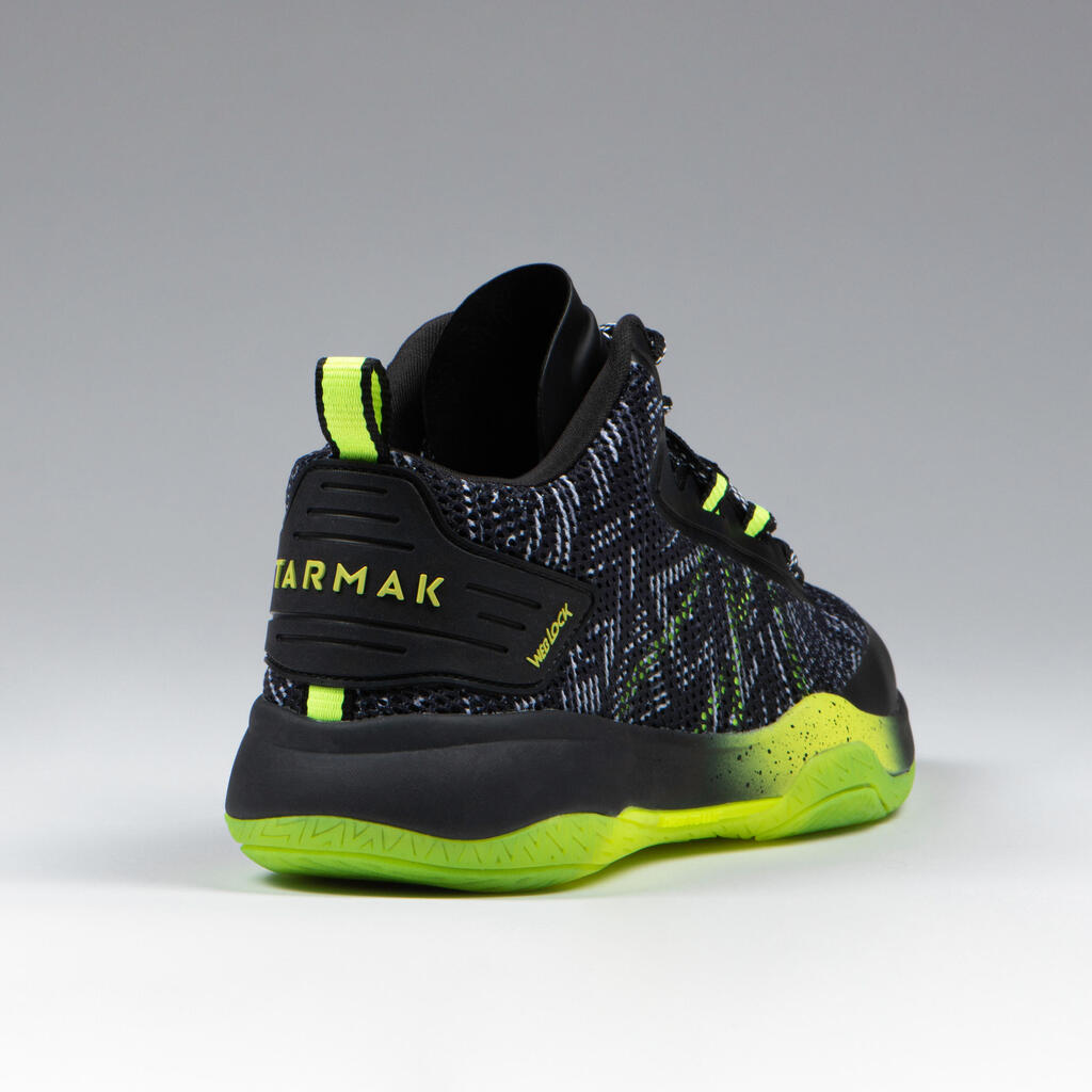 Basketballschuhe SC500 mid Herren/Damen grau/grün
