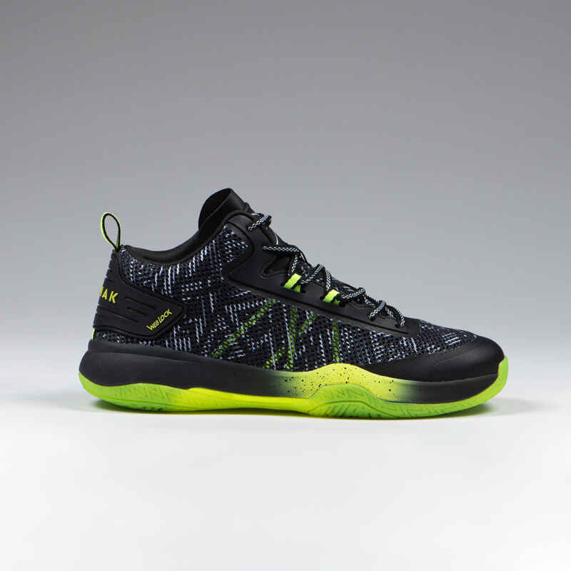 Mid-Rise Basketball Shoes SC500 - Grey/Green