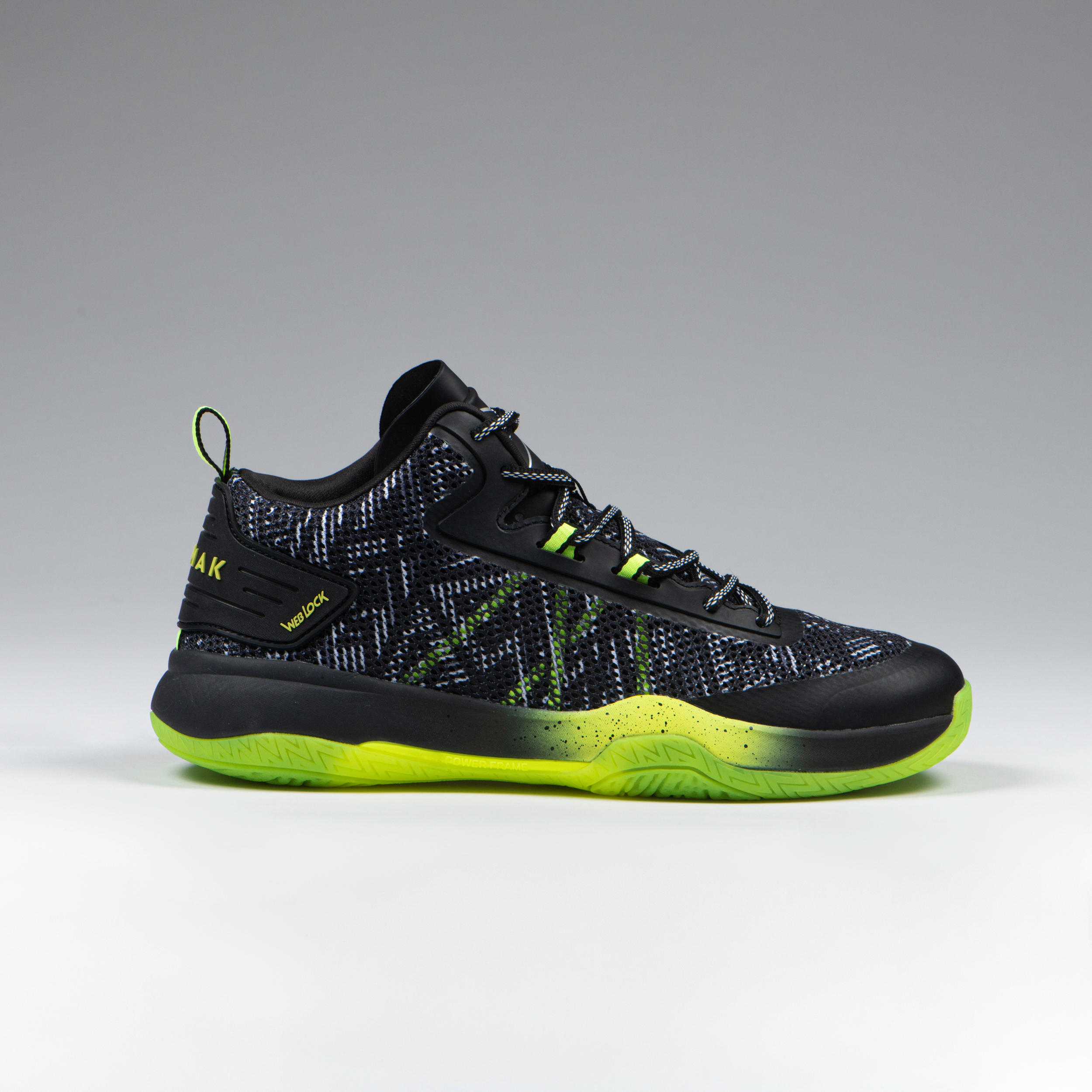 TARMAK Basketbalschoenen voor heren SC500 mid grijs/groen - Schoenen.nl