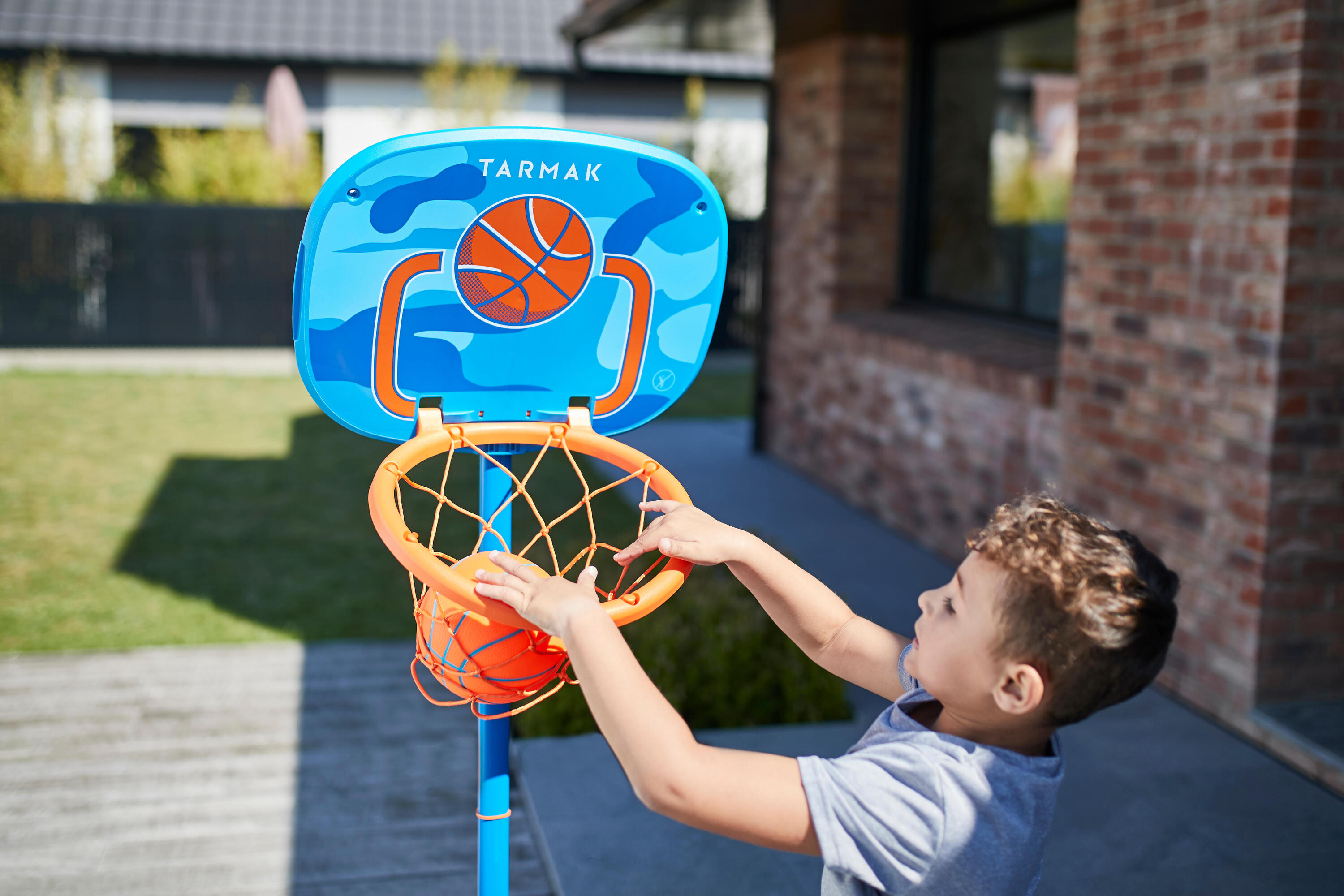 Panier de basketball sur pied enfants – K100 Ball orange 5/8