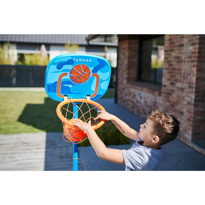Kinder Basketball Korbanlage höhenverstellbar 0,9‒1,2 m - K100 blau/orange