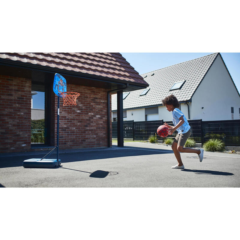 Basketbalpaal voor kinderen K500 Aniball verstelbaar van 1,30 m tot 1,60 m blauw