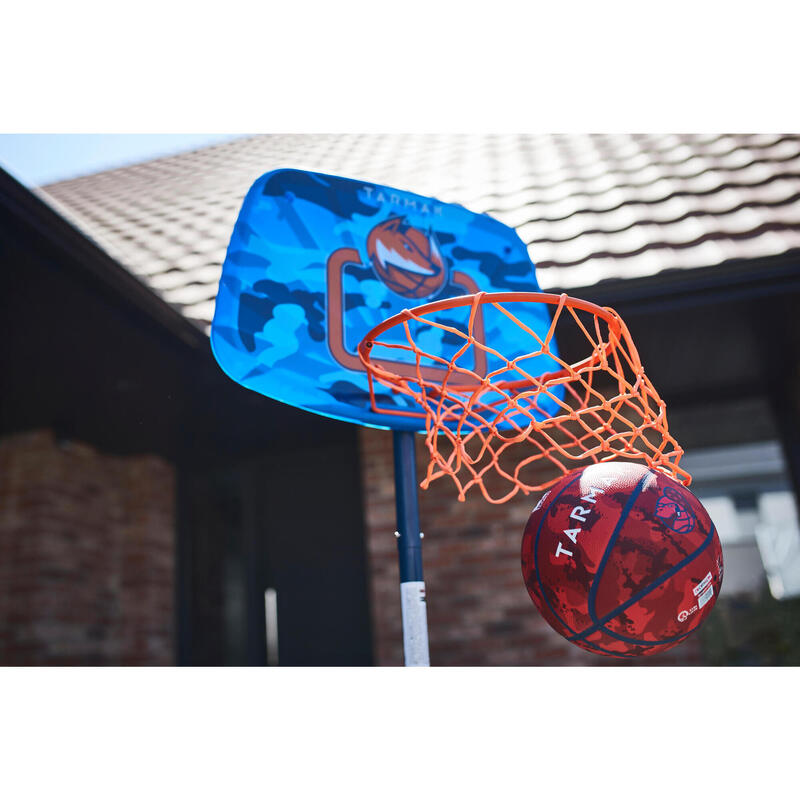 Dětský basketbalový koš K500 Aniball nastavitelný od 1,30 m do 1,60 m modrý