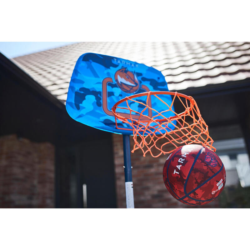 Panier de basket sur pied réglable de 1,30m à 1,60m Enfant - K500 Aniball bleu