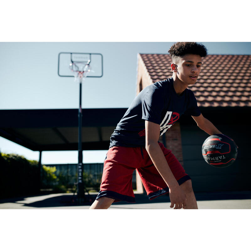 Basketball R900 Damen/Herren Gr. 7 rot/schwarz robust und supergriffig 