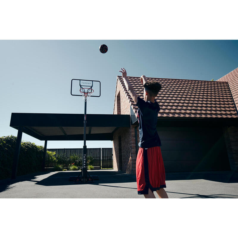 Tabela de Basquetebol Altura Ajustável de 2,20-3,05 m B100 Easy Policarbonato