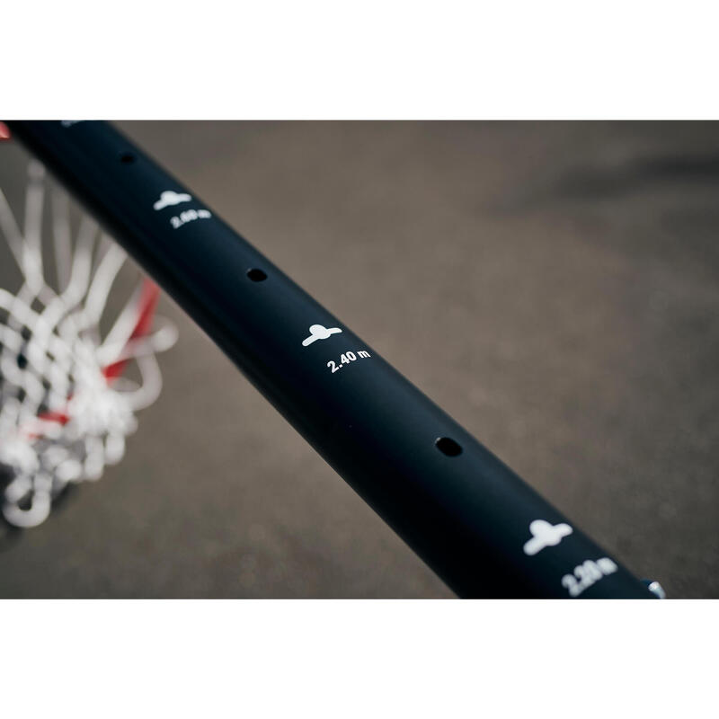 Tabela de Basquetebol Altura Ajustável de 2,20-3,05 m B100 Easy Policarbonato