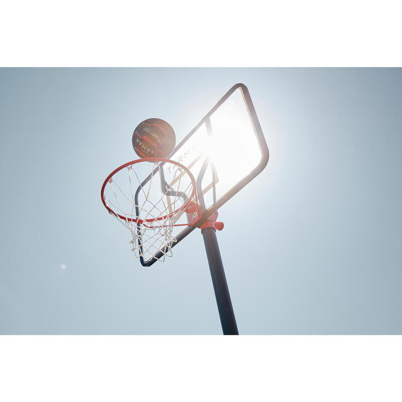 Tabela de Basquetebol Altura Ajustável de 2,20-3,05 m B100 Easy Policarbonato