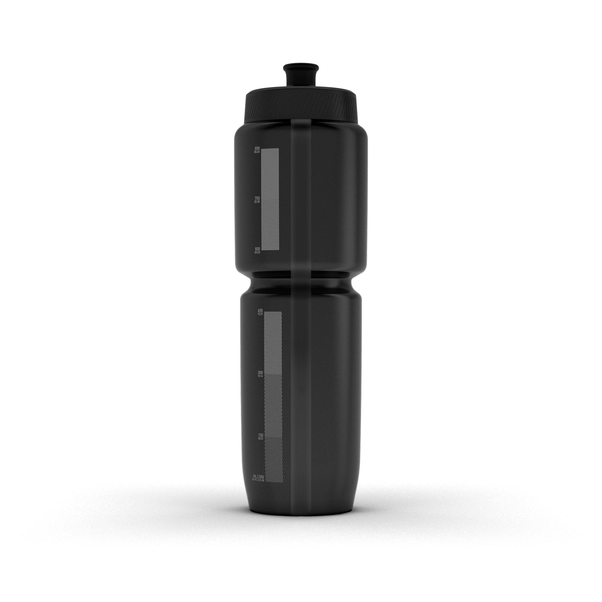 SoftFlow Cycling Water Bottle 950 mL black, black Triban Decathlon