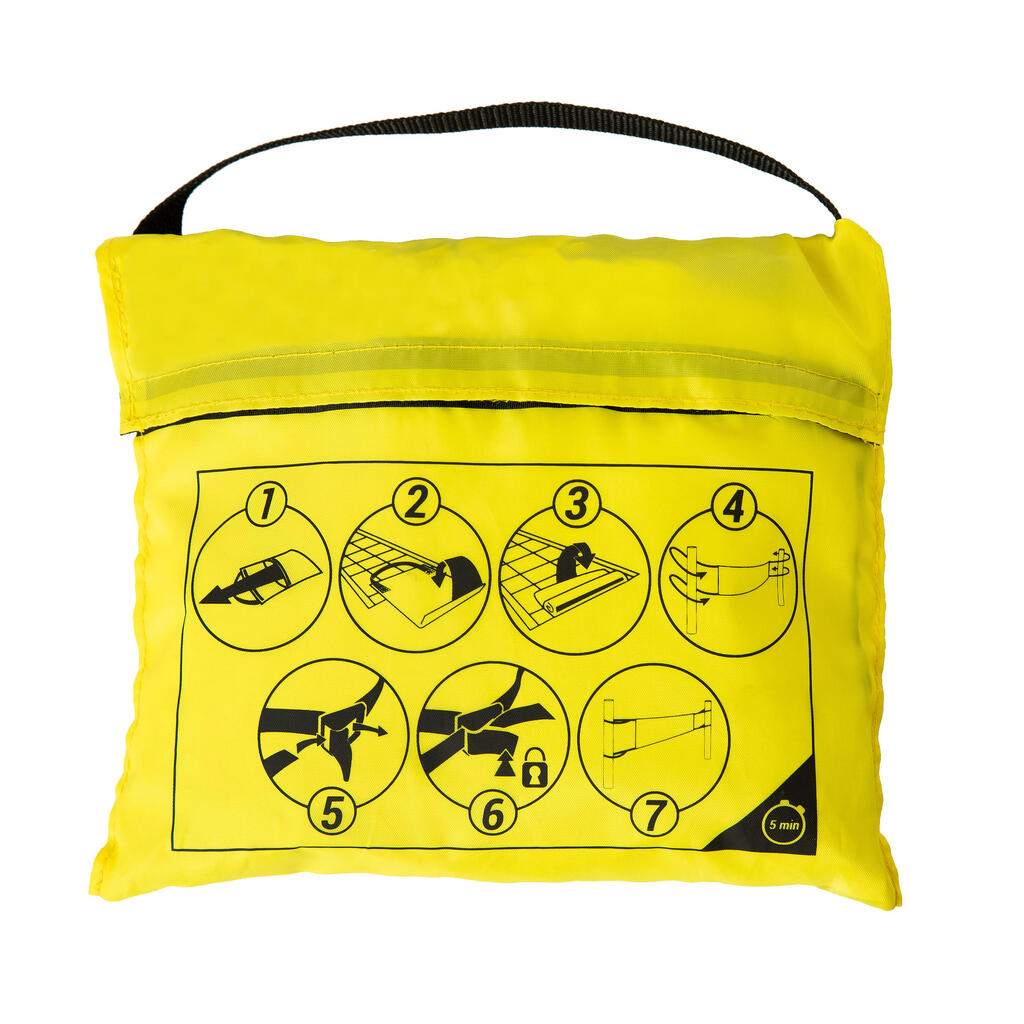 BV100 Beach Volleyball Net - Yellow