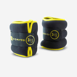 louter Sympathiek dam DOMYOS Pols-/enkelgewichten voor fitness geel per paar 2 x 1 kg | Decathlon