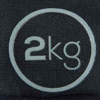 Fitness 2 kg Soft Dumbbells Twin-Pack - Grey