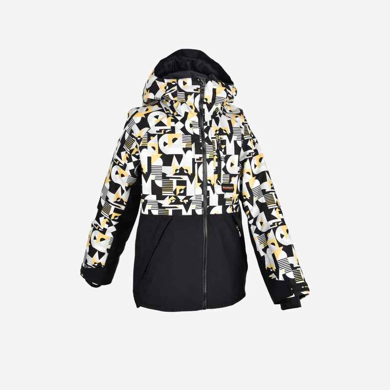 Snowboardjacke Skijacke SNB JKT 500 Kinder Grafikmuster
