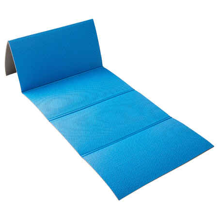 Tapis de sol pilates pliable 160cm x 60cm x 7mm - TONEMAT S FOLD BLEU