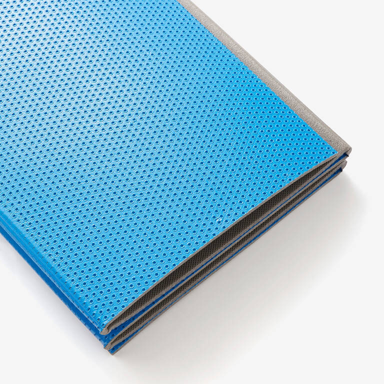 500 Pilates & Toning Shoe-Resistant and Folding Floor Mat Size M 8 mm - Blue