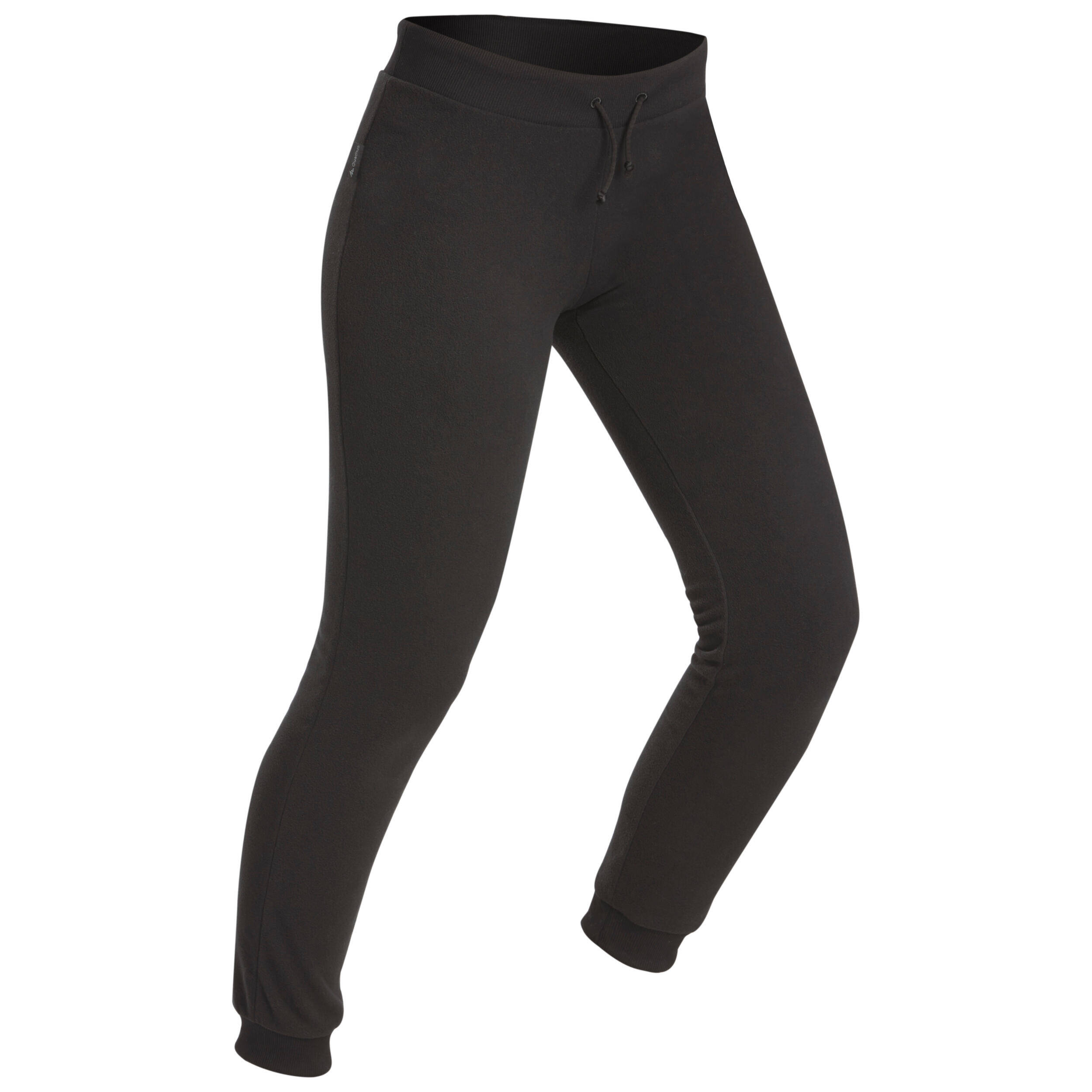 Women Trekking Fleece Tights 100 Black -  1