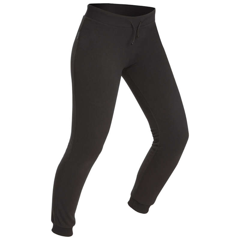 WOMEN MERINOS WOOL TSHIRT UNDERWEAR MT - Forclaz 50 Women's Fleece Trousers - Black