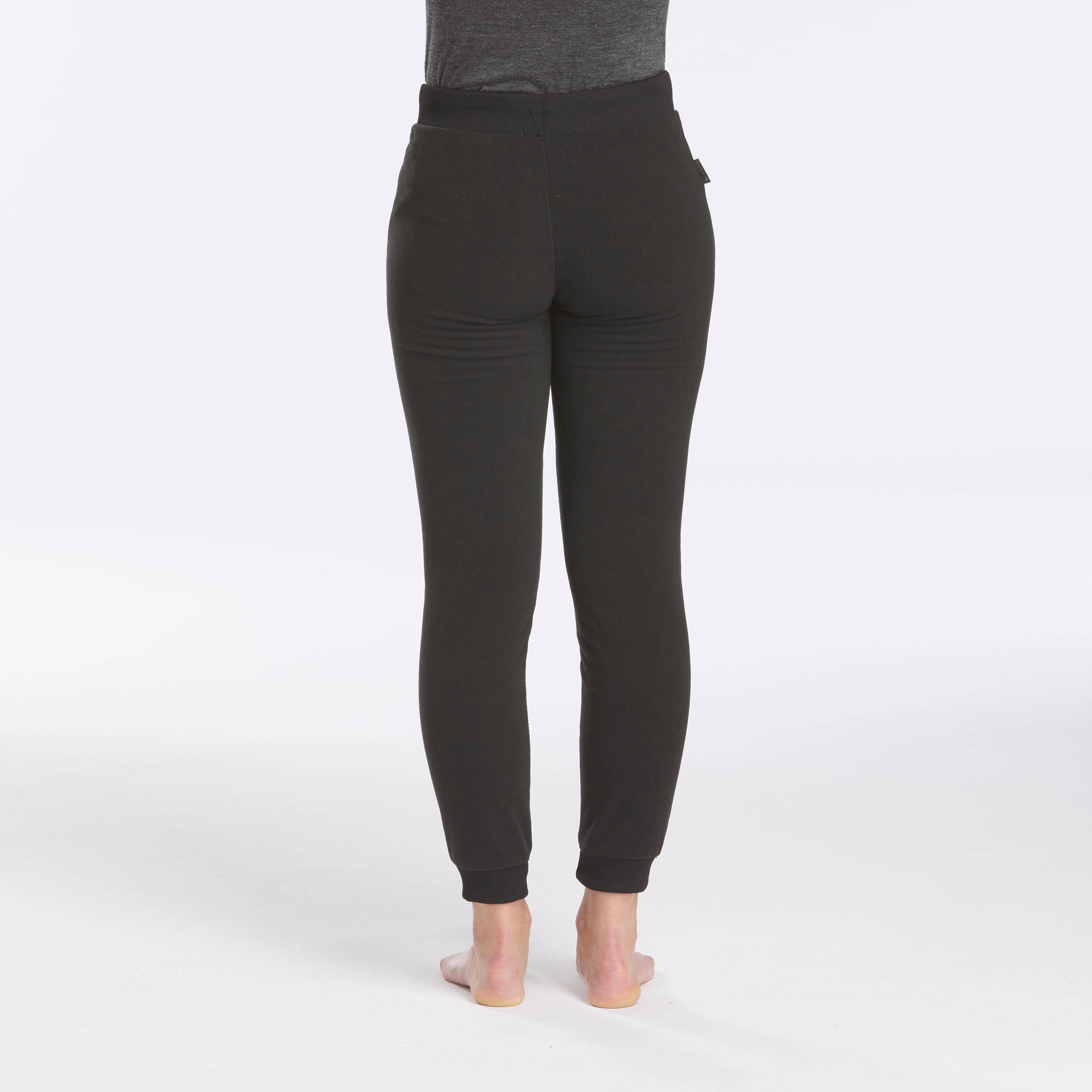 Women Trekking Fleece Tights 100 Black -  5