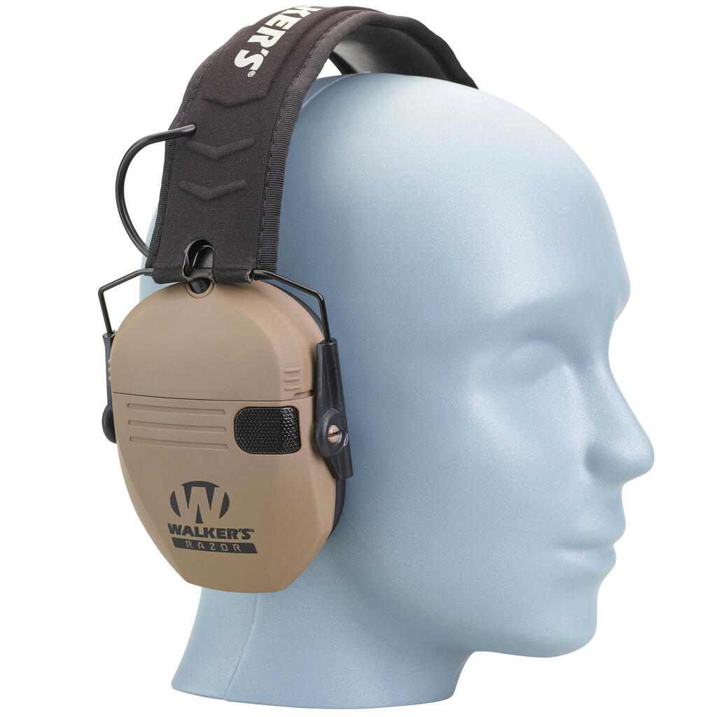 ELECTRONIC NOISE-REDUCING EAR DEFENDERS WALKER’S RAZOR - SAFARI