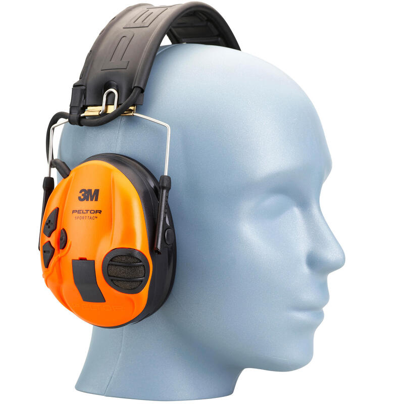 PROTETOR AURICULAR ELETRÓNICO ANTIRRUÍDO TIRO/CAÇA PELTOR SPORTTAC LARANJA/VERDE