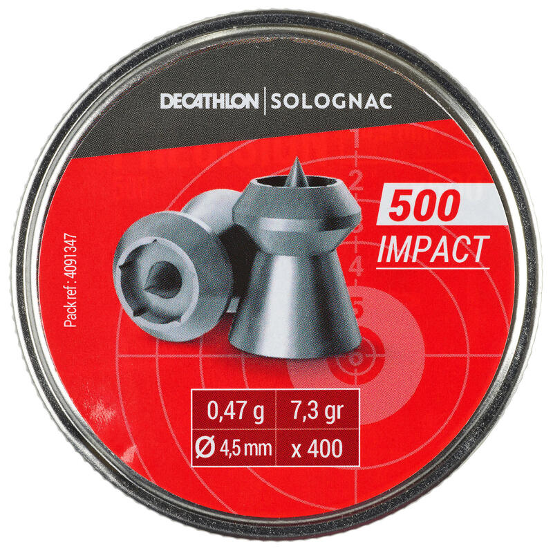 Perdigon Tiro Deportivo Solognac Impact Conico Calibre 4,5 mm 400 Unidades