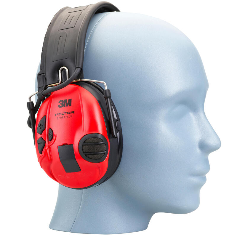 Cuffie elettroniche antirumore SportTAC nero-rosso