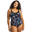 Women's 1-piece Aquafitness Swimsuit Karli Boo Black Orange