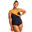 Maillot de bain 1 pièce Aquagym femme Karli bleu ocre