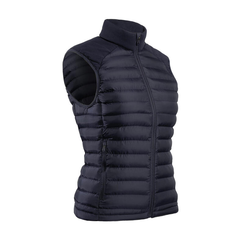Doudoune de golf sans manches hiver femme CW500 bleu marine