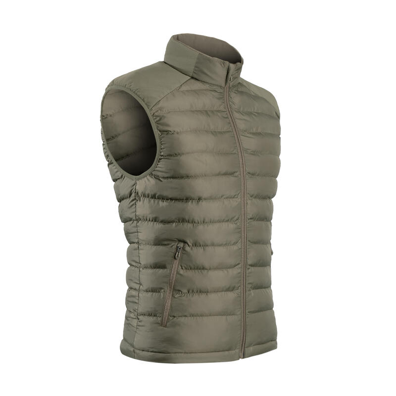 Pánská golfová prošívaná vesta do chladného počasí khaki