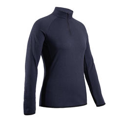 Fleece golftrui voor dames winter CW500 marineblauw