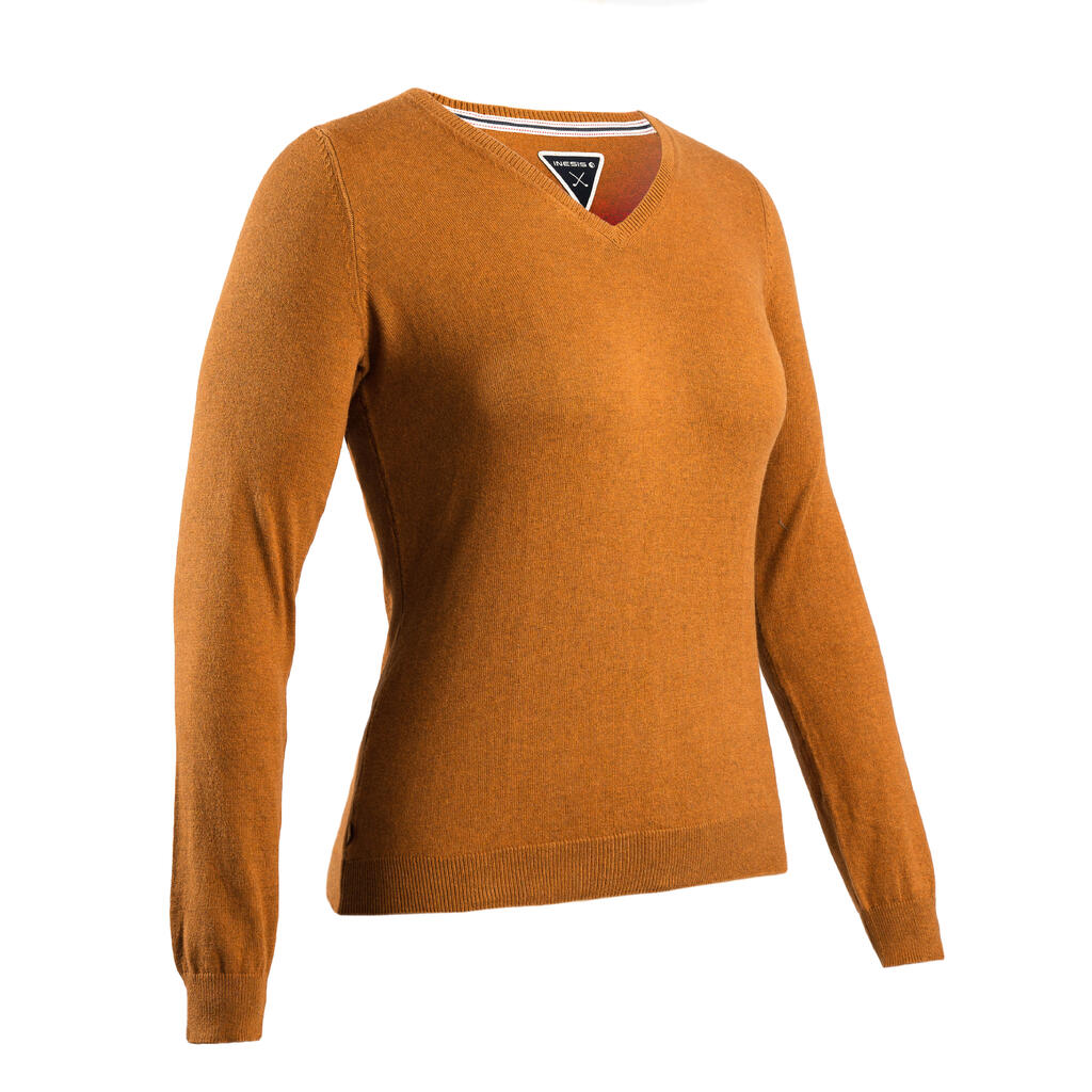 Women's golf pullover - brown