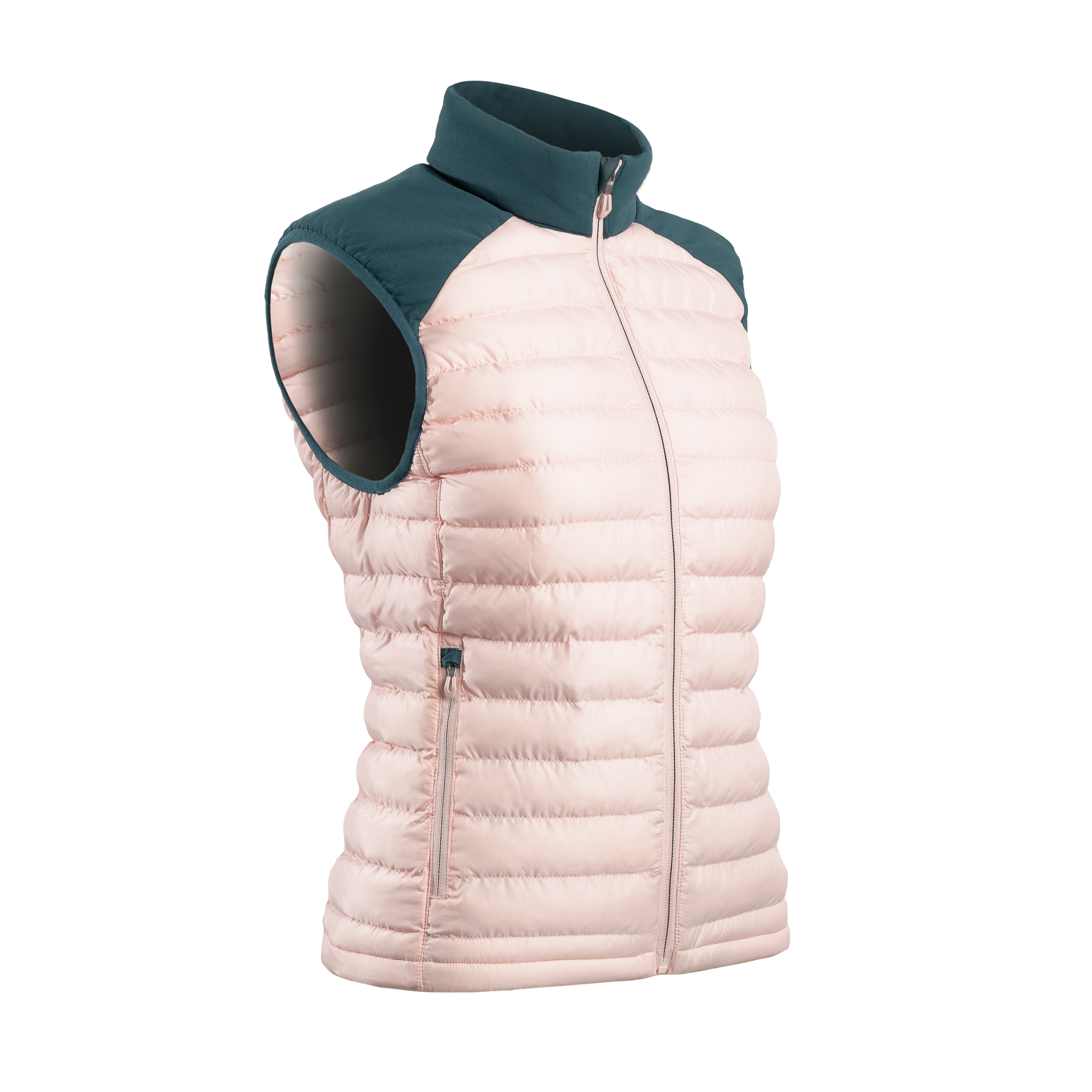 DOUDOUNE DE GOLF SANS MANCHES FEMME TEMPS FROID ROSE PETROLE