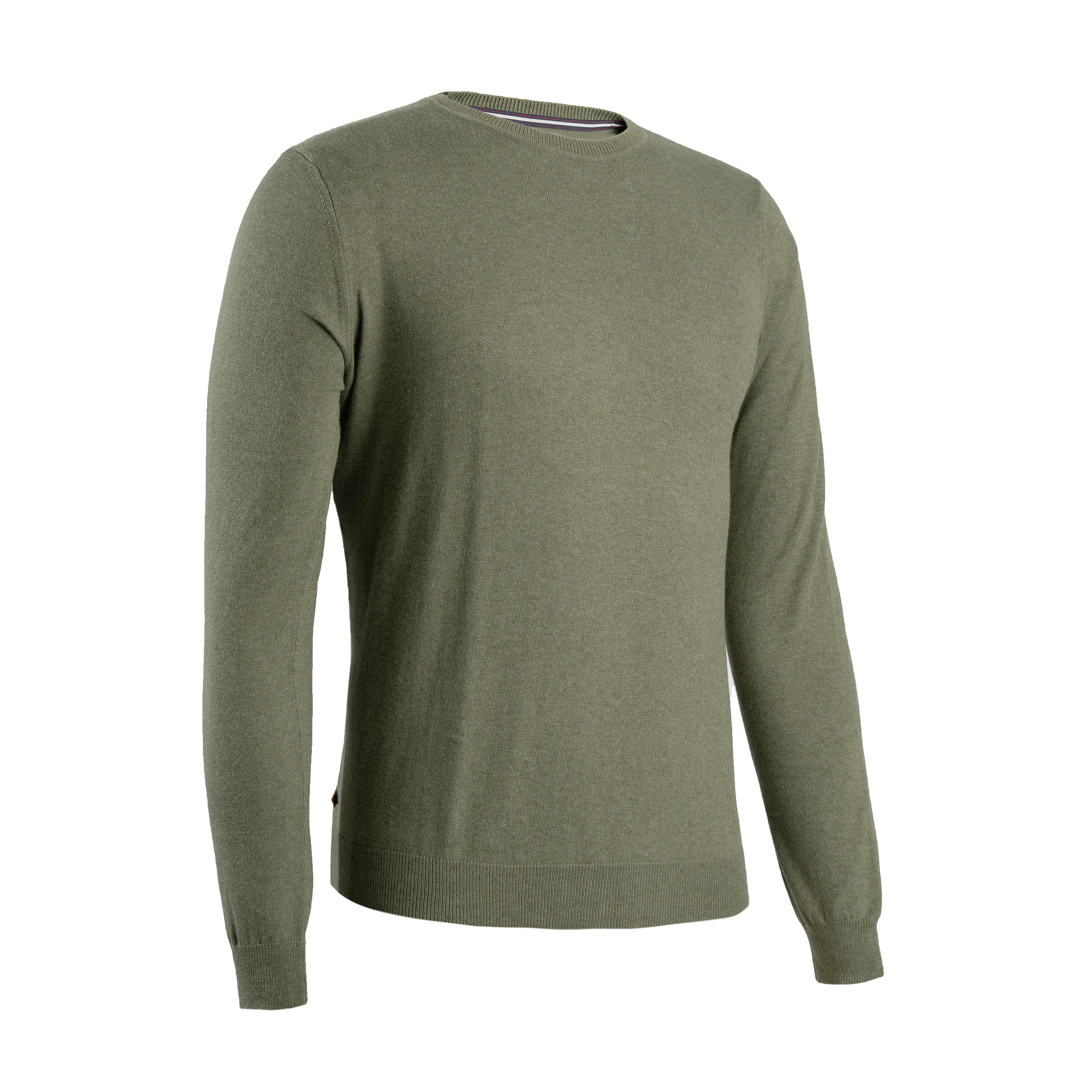 Men's Crew-neck Golfing Pullover MW500 Khaki 8/8