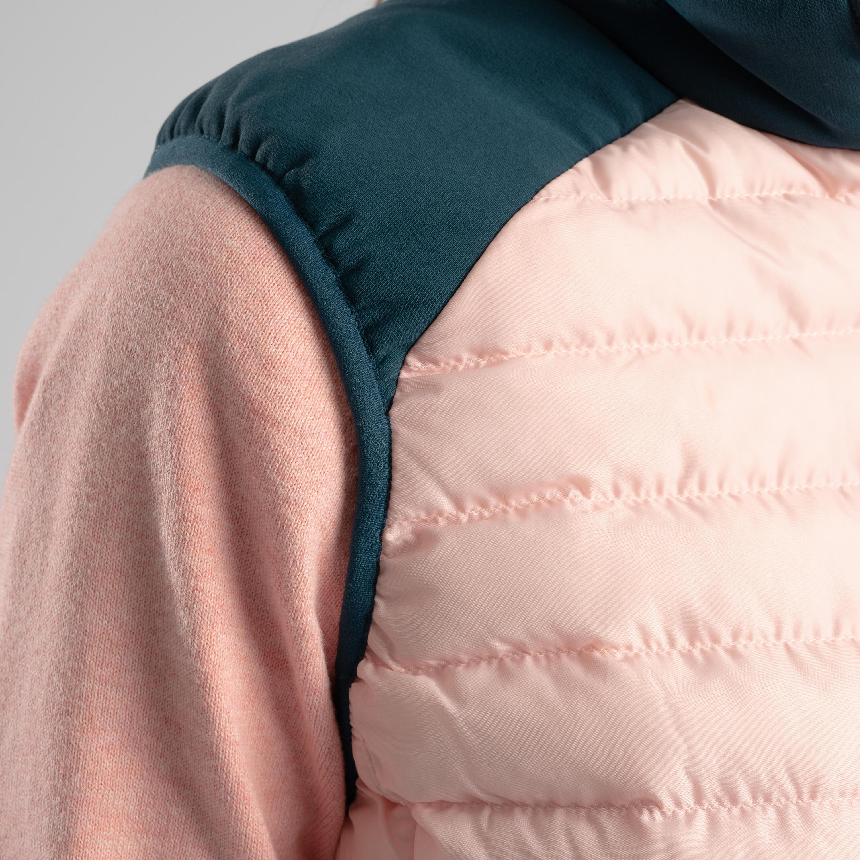 WOMEN'S COLD-WEATHER GOLF SLEEVELESS GILET - PETROL PINK 2/7