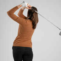 Women's Golf Pullover - Brown