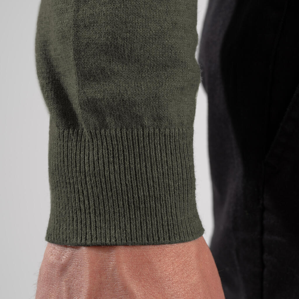 Pull de golf col V homme MW500 kaki