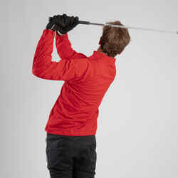 Men's golf waterproof rain jacket - RW500 red