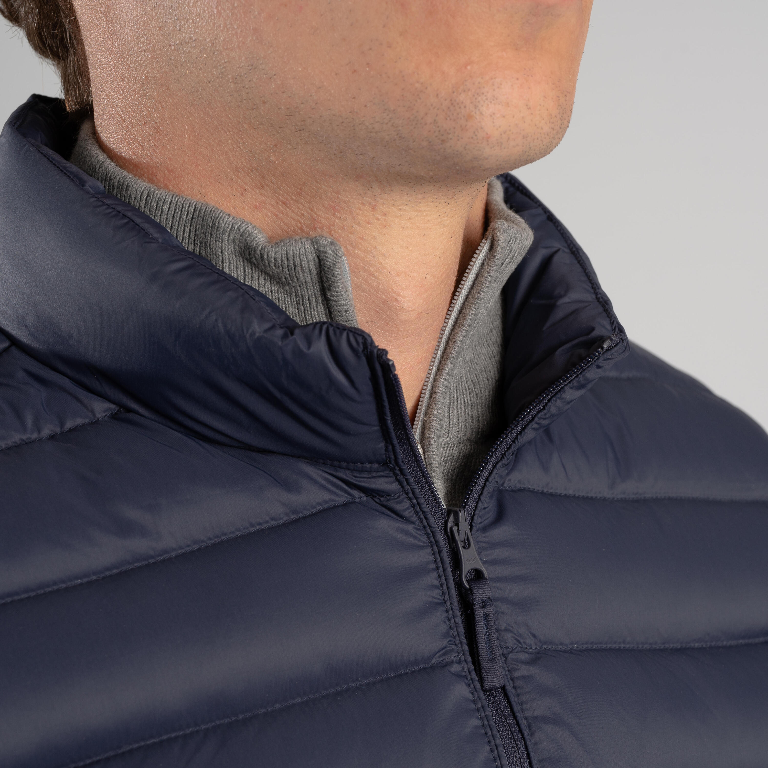 Men's sleeveless down golf jacket - MW500 navy blue 7/11