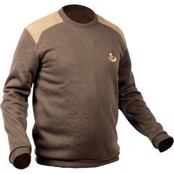 Jagdpullover 500 braun bestickt