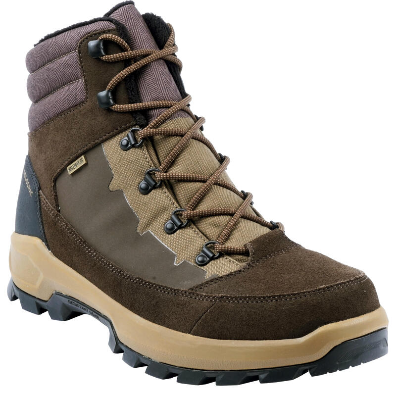 CHAUSSURES CHASSE IMPERMEABLES CHAUDES BEIGE/MARRON CROSSHUNT 500