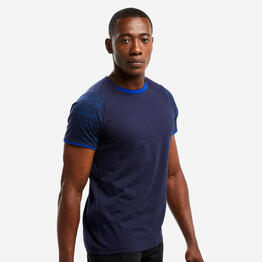 T-shirt de football T100 équipe bleu foncé
