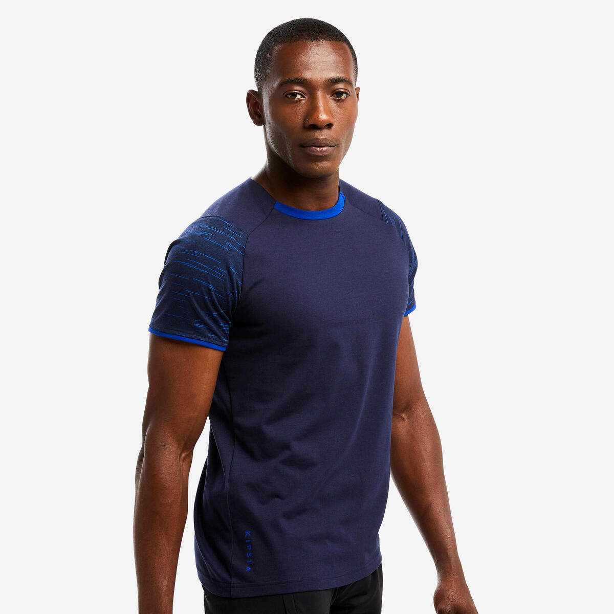 T-shirt de football T100 équipe bleu foncé