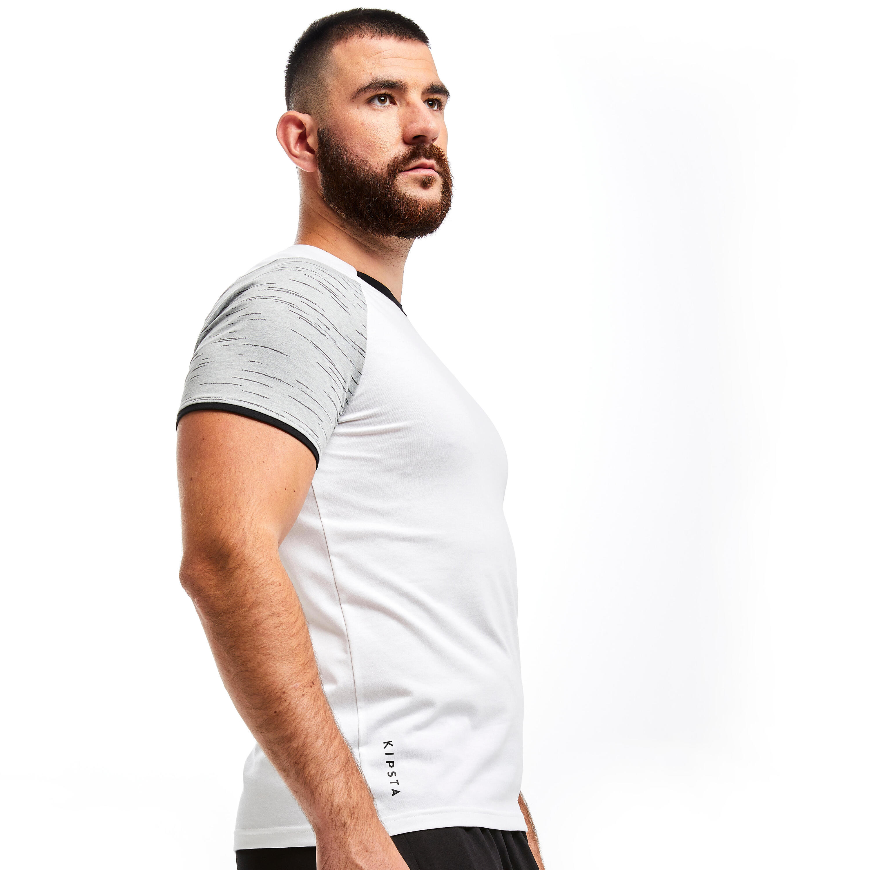 T-shirt calcio T100 bianca 2/8