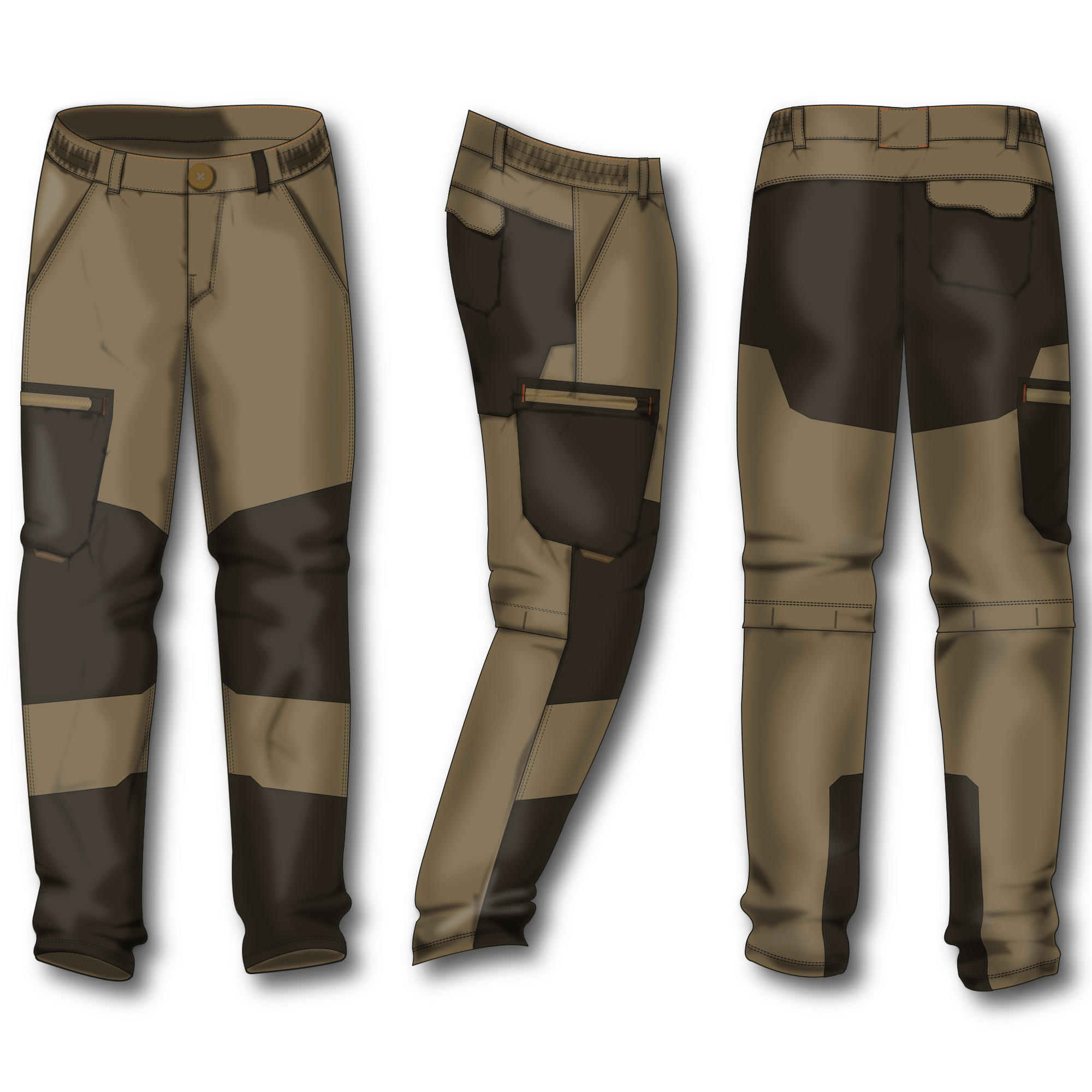 BREATHABLE AND DURABLE TROUSERS 520 BROWN 10/10