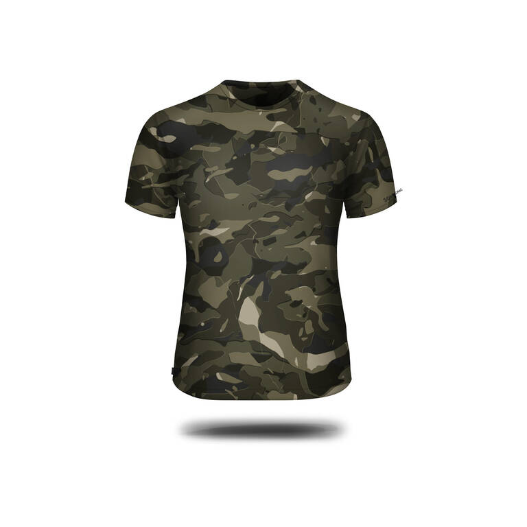 SS hunting T-shirt 100 WL V1 - green camouflage