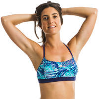 Haut de maillot de bain d'Aquafitness femme Meg mem bleu