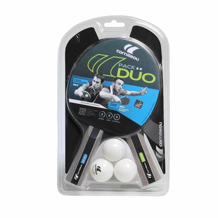 SET TENNIS DE TABLE FREE DE 2 RAQUETTES ET 3 BALLES PACK DUO